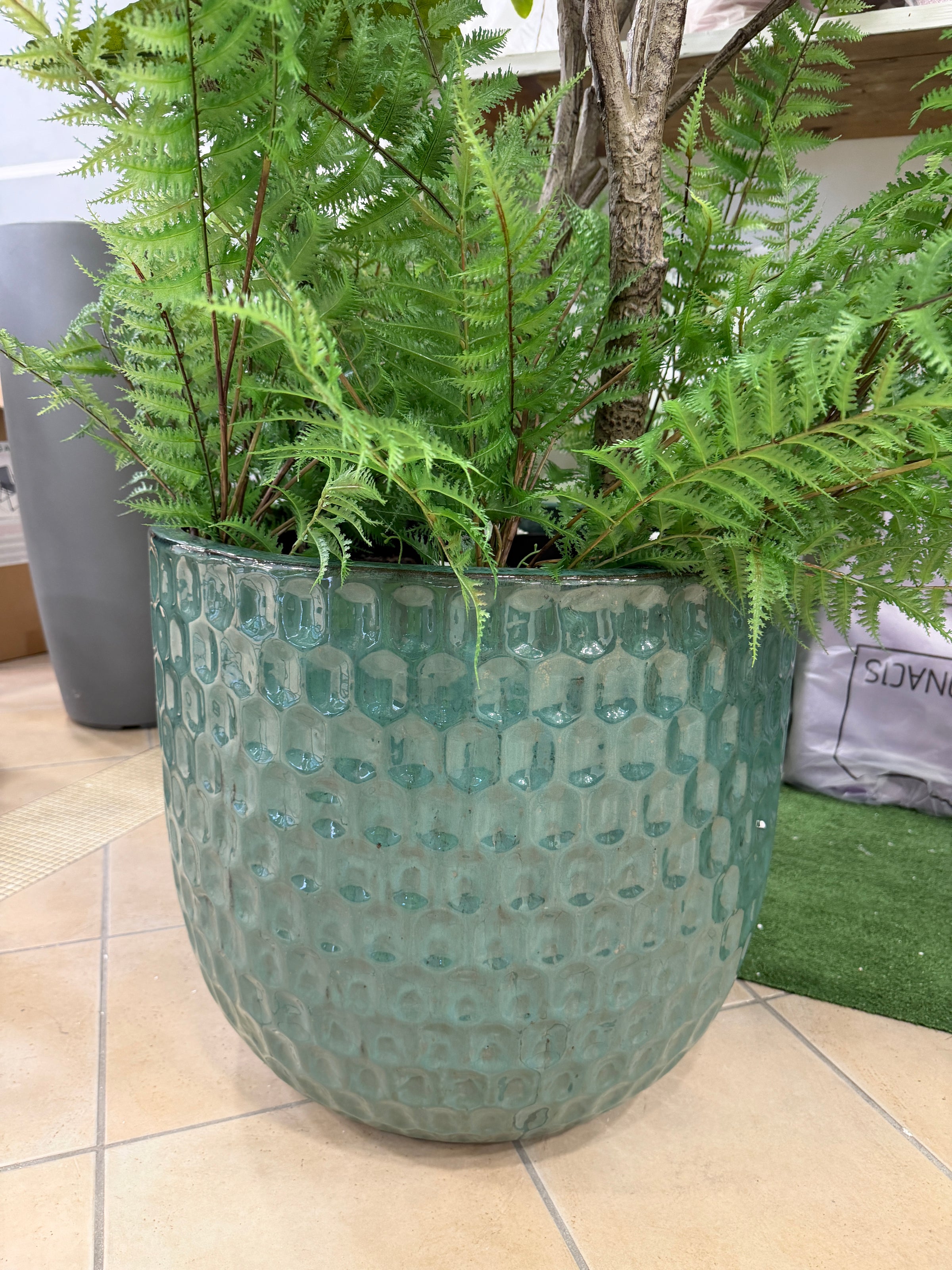 Vaso Noble Egg Facet Moss Green D58 H51 cm