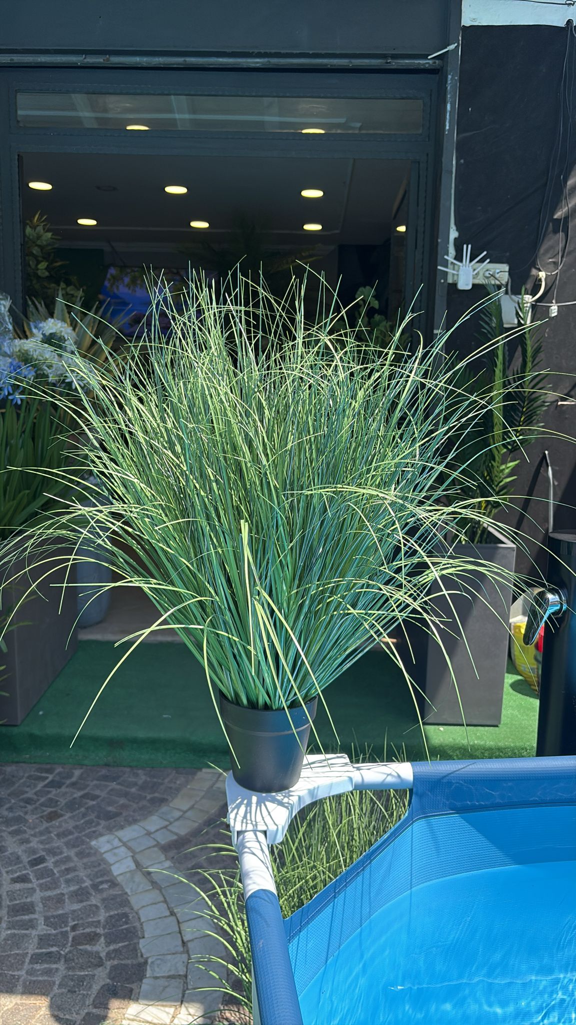 Pianta Erba Cipollina Artificiale in Vaso 66 cm - GREEN
