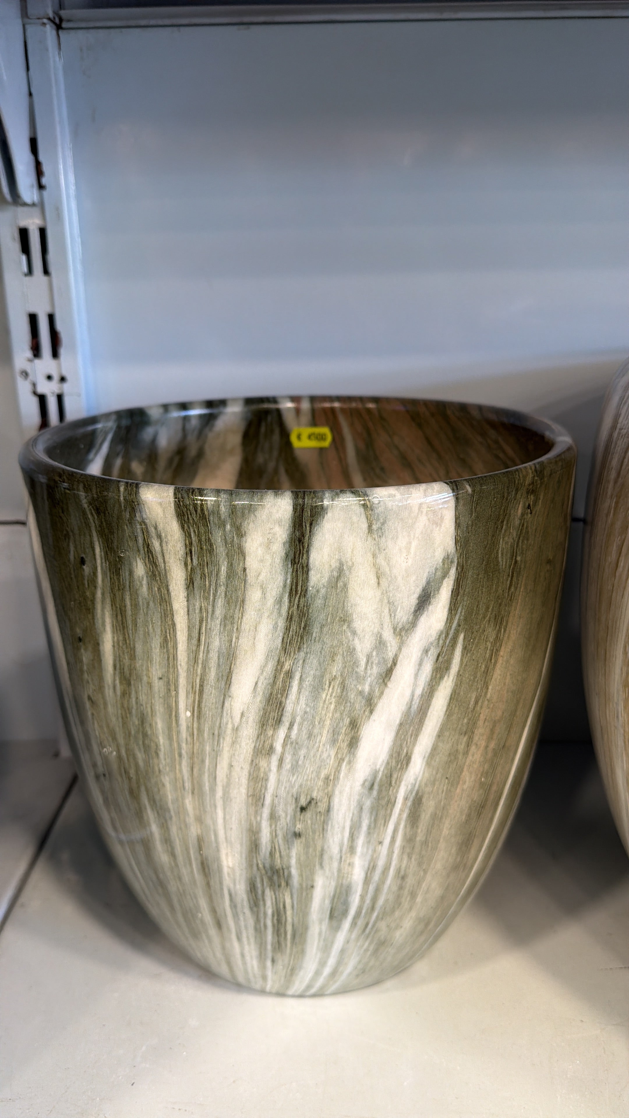 Vaso in Ceramica Verde Emperor Egg Pot High D25 H25 cm