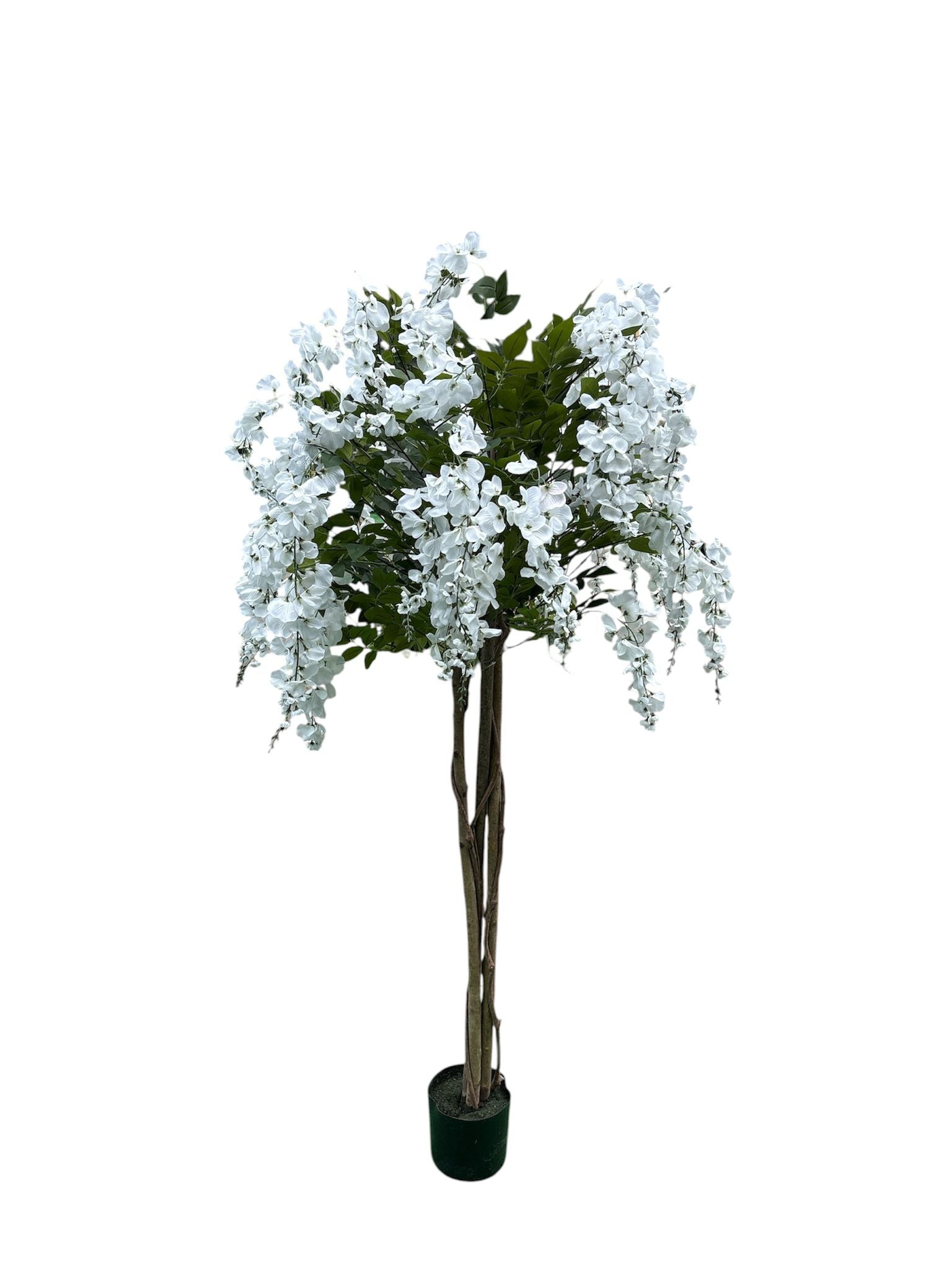 Albero di Wisteria Artificiale 155 cm — Glicine in Fiore Bianco