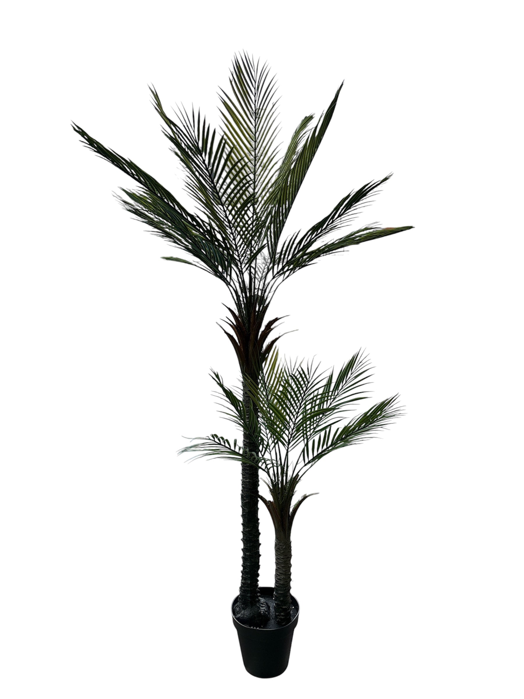 Palma Artificiale 190 cm con 24 Foglie - Pianta Finta Realistica in Vaso