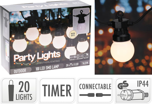 Catena 20 LED G50 Luce Calda (cod. LE2200320)