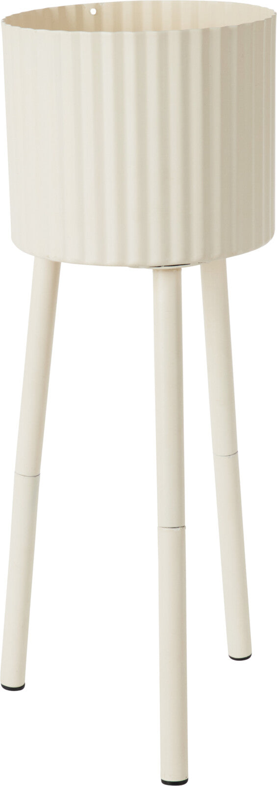 Set 2 Vasi in Metallo con Supporto – Bianco Avorio / Tortora