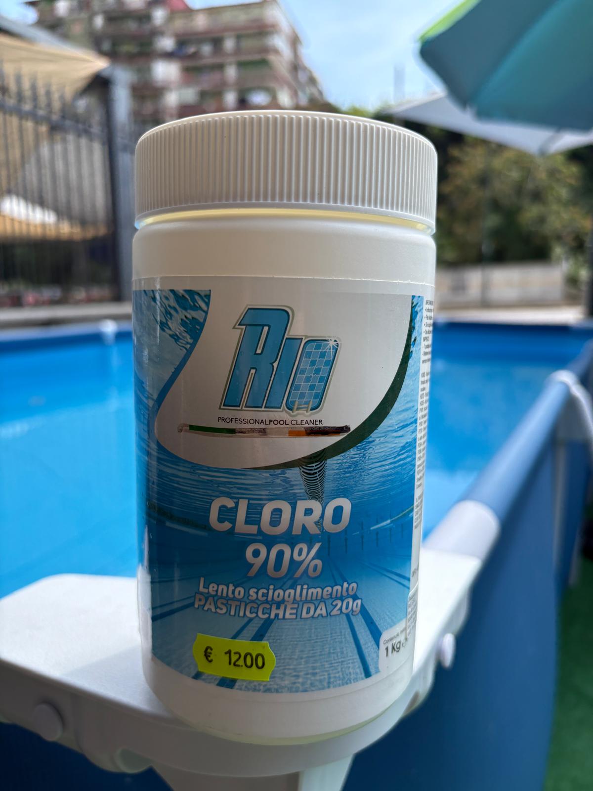 Rio Cloro 90% – Disinfettante Professionale in Pastiglie da 20 g a Lento Rilascio – 1 kg