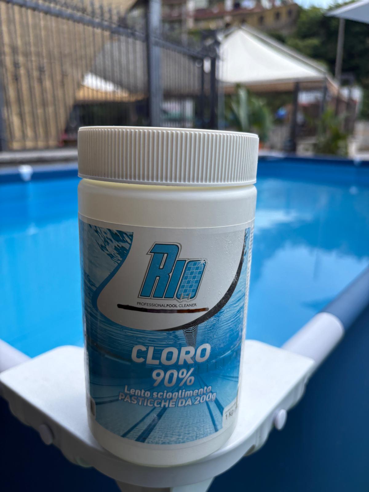 Rio Cloro 90% – Disinfettante Professionale in Pastiglie da 200 g a Lento Rilascio – 1 kg