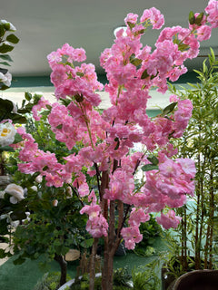 Ciliegio artificiale bianco alto 130 cm con tronchi veri