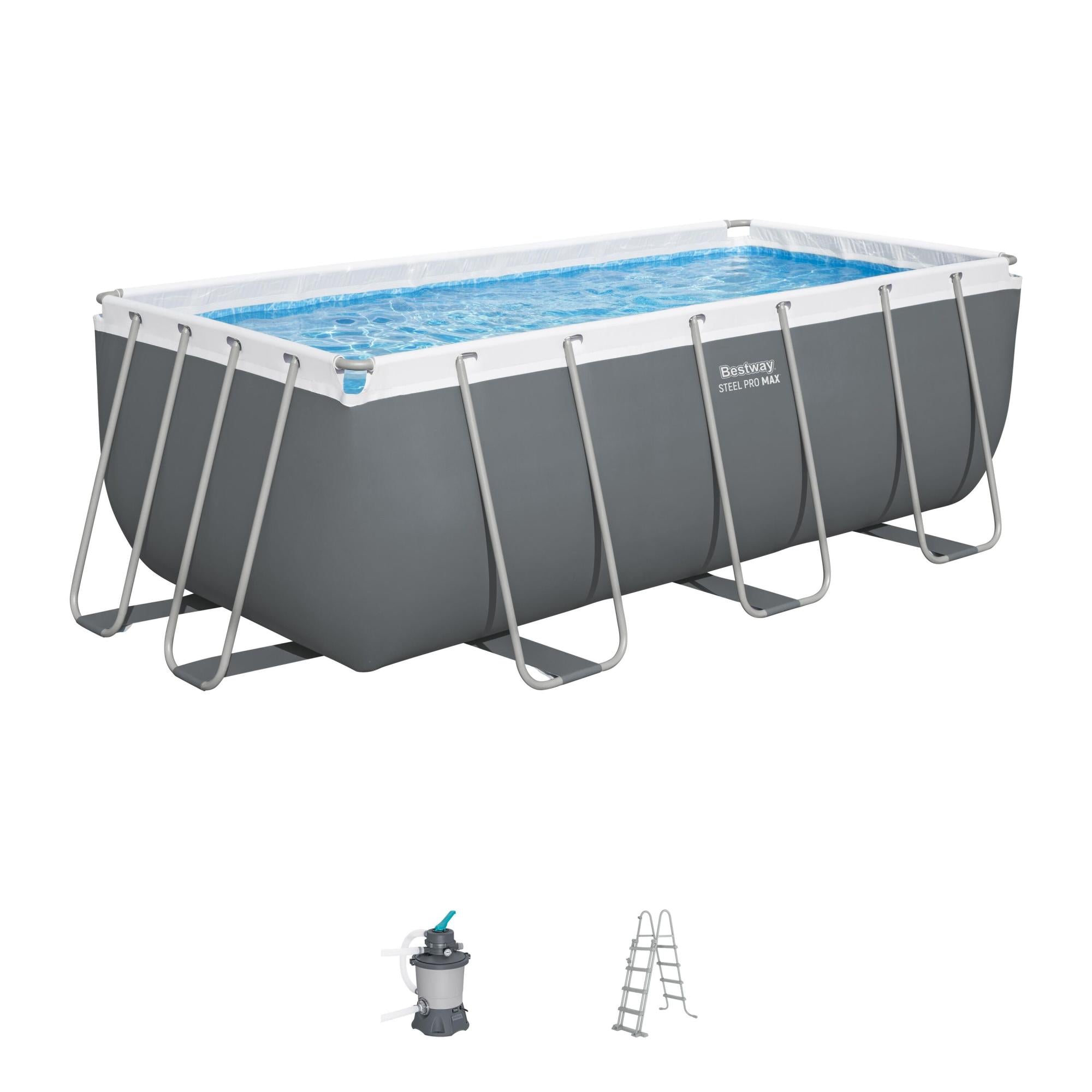 Set Piscina Bestway Steel Pro MAX 412x201x122 cm + Pompa Filtro a Sabbia – Cod. 56457