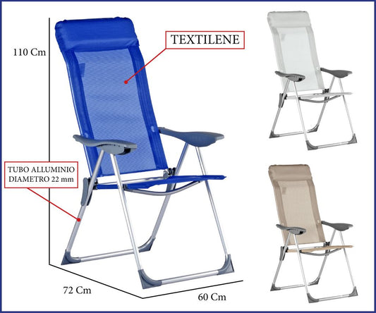 SEDIA RELAX RECLINABILE 5 POS.CM60X72H110