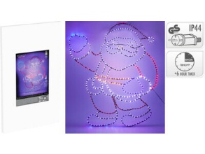 Babbo Natale Luminoso 110 cm con 499 LED Multicolor – Con Timer (cod. AXT100070)