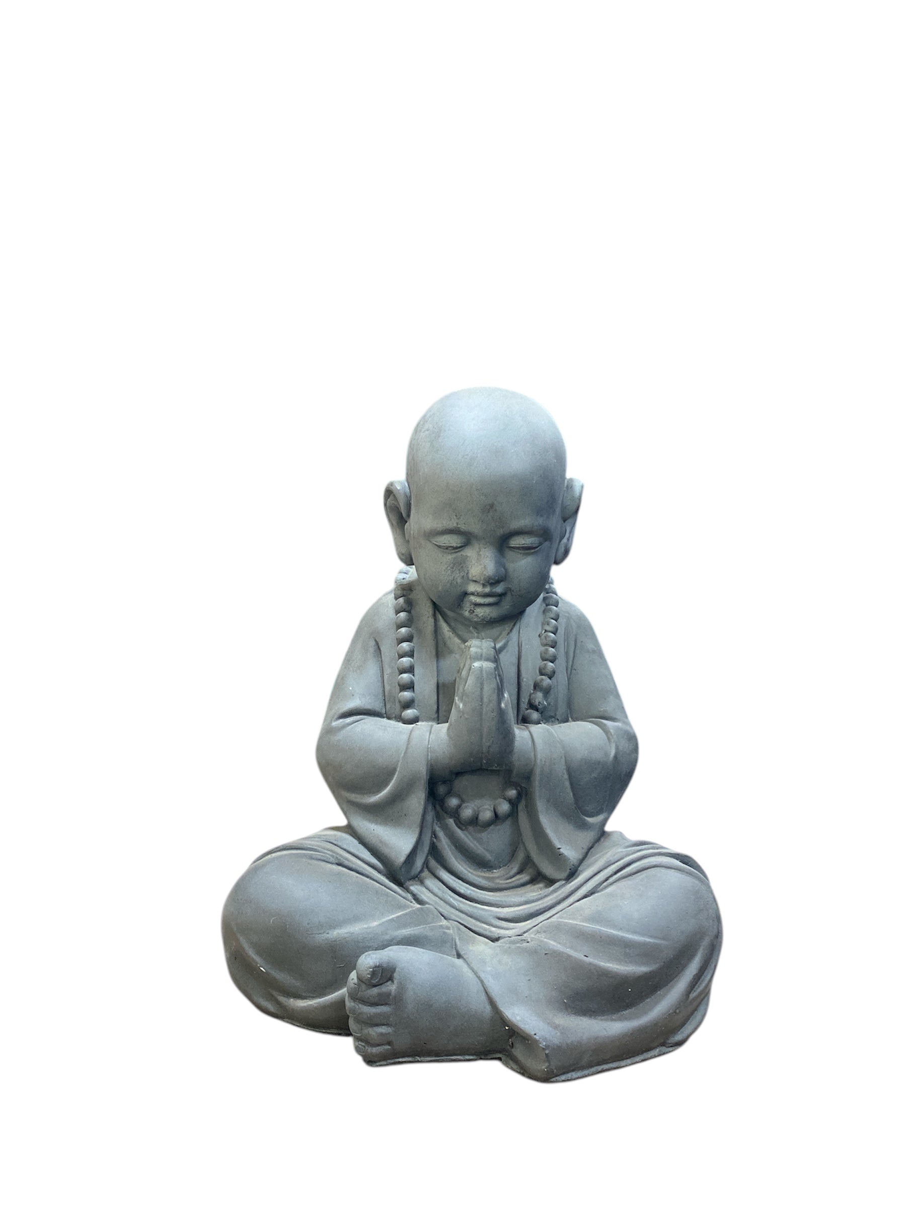 Statua Monaco Zen in Meditazione in Polimagnesio 46 cm