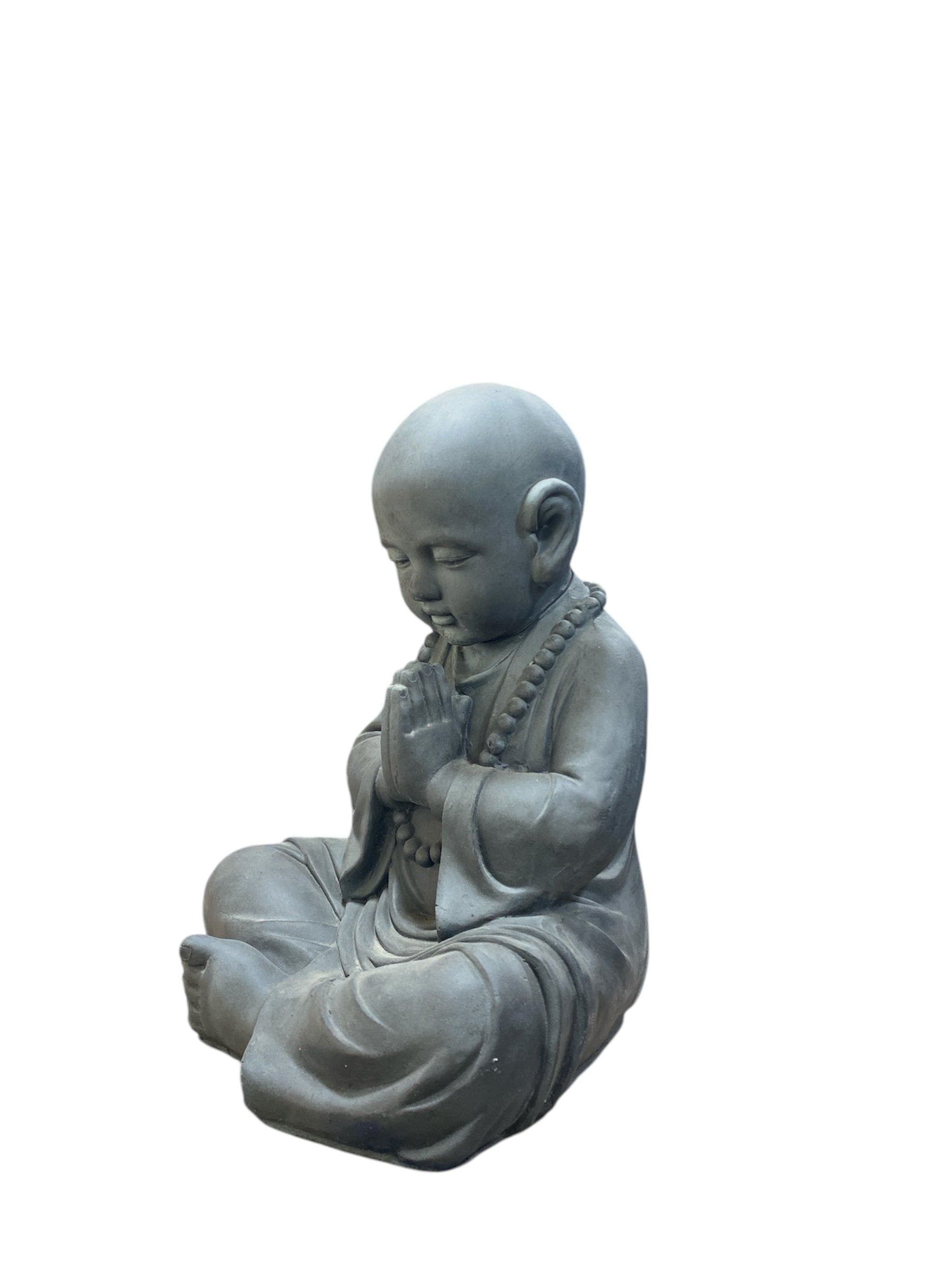 Statua Monaco Zen in Meditazione in Polimagnesio 46 cm
