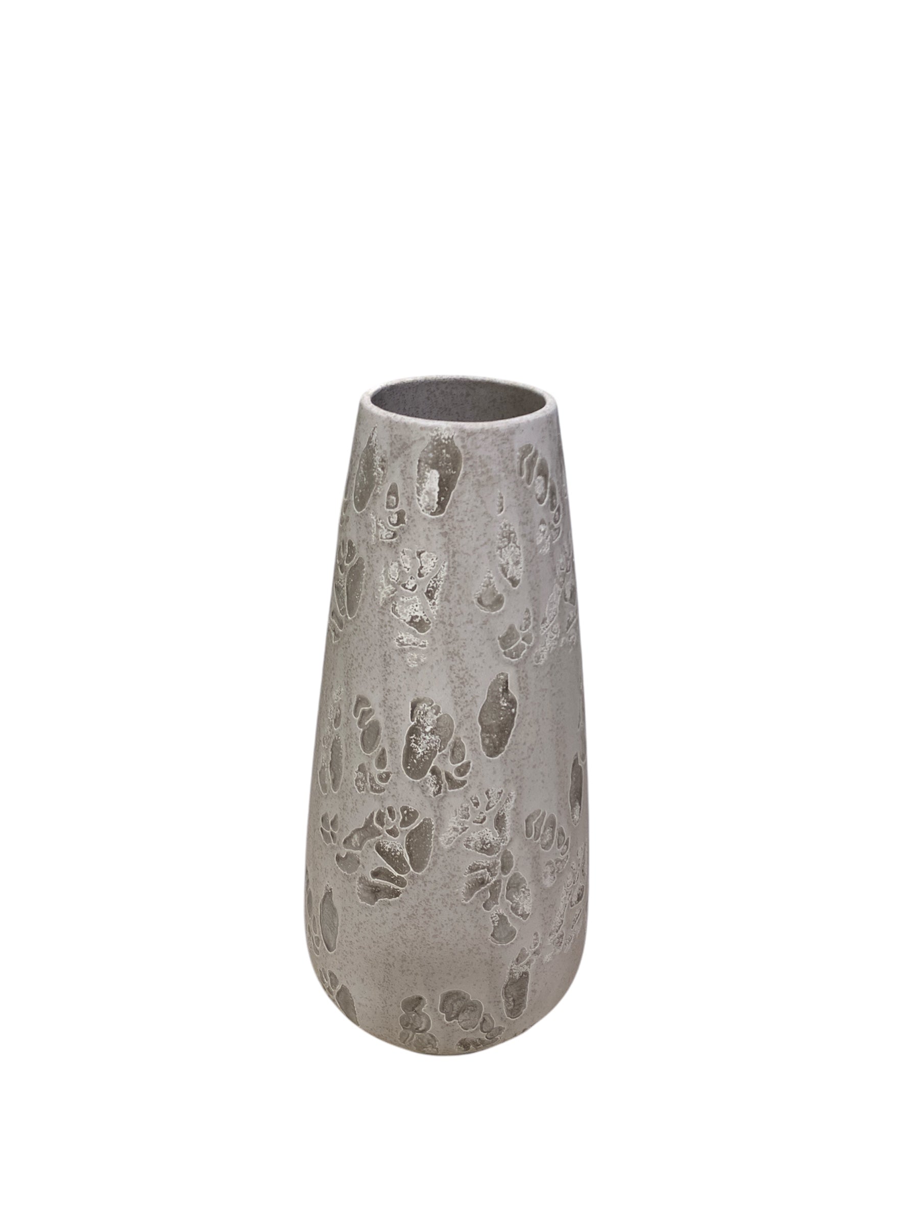 Vaso in Ceramica Beige 20 cm – Porta Fiori Elegante per Interno ed Esterno