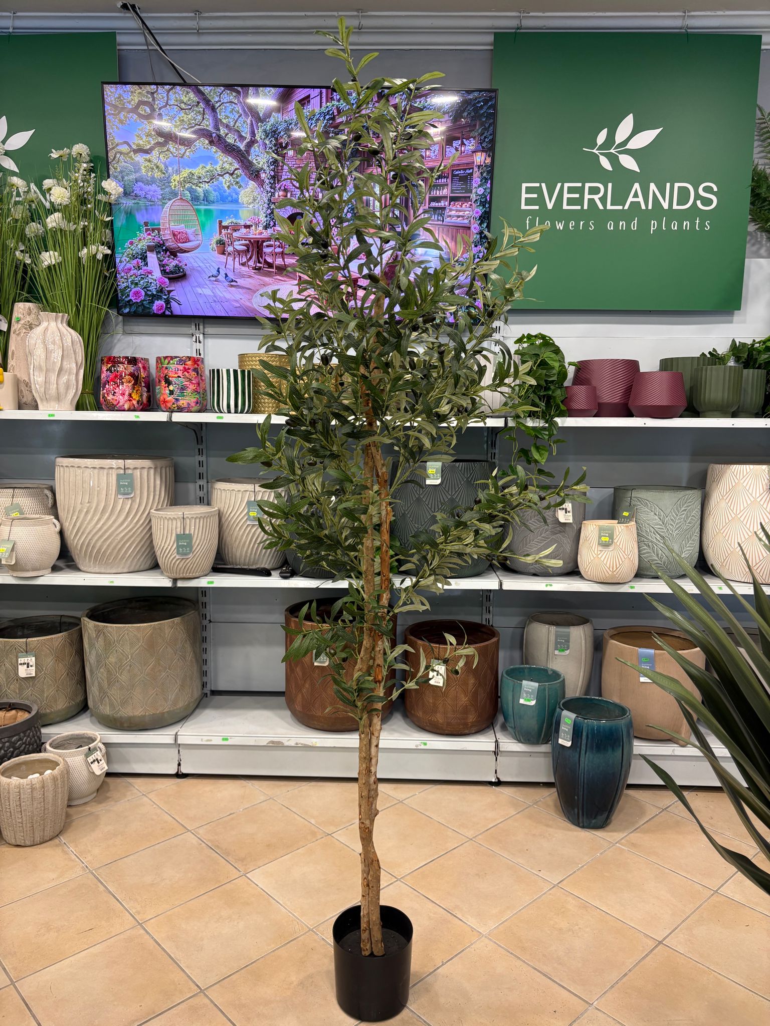 Olivo Artificiale Deluxe 210 cm — Tronco in Vero Legno | Collezione Nature