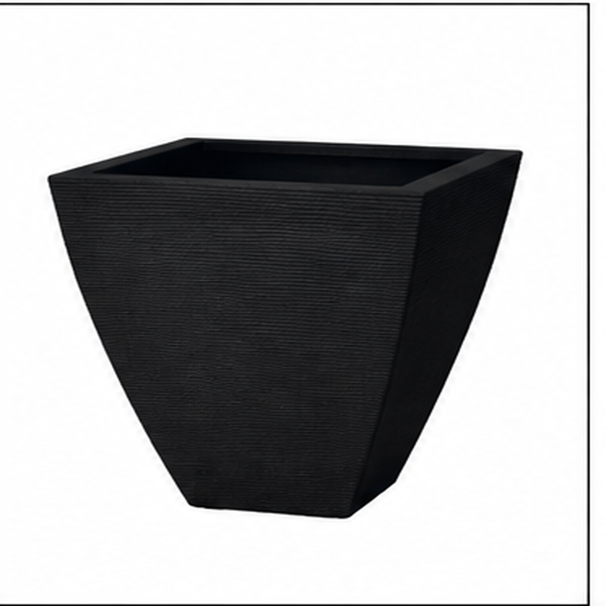 Vaso Sylt Antracite 40x40xH42 cm – Vaso Quadrato Moderno in Polietilene
