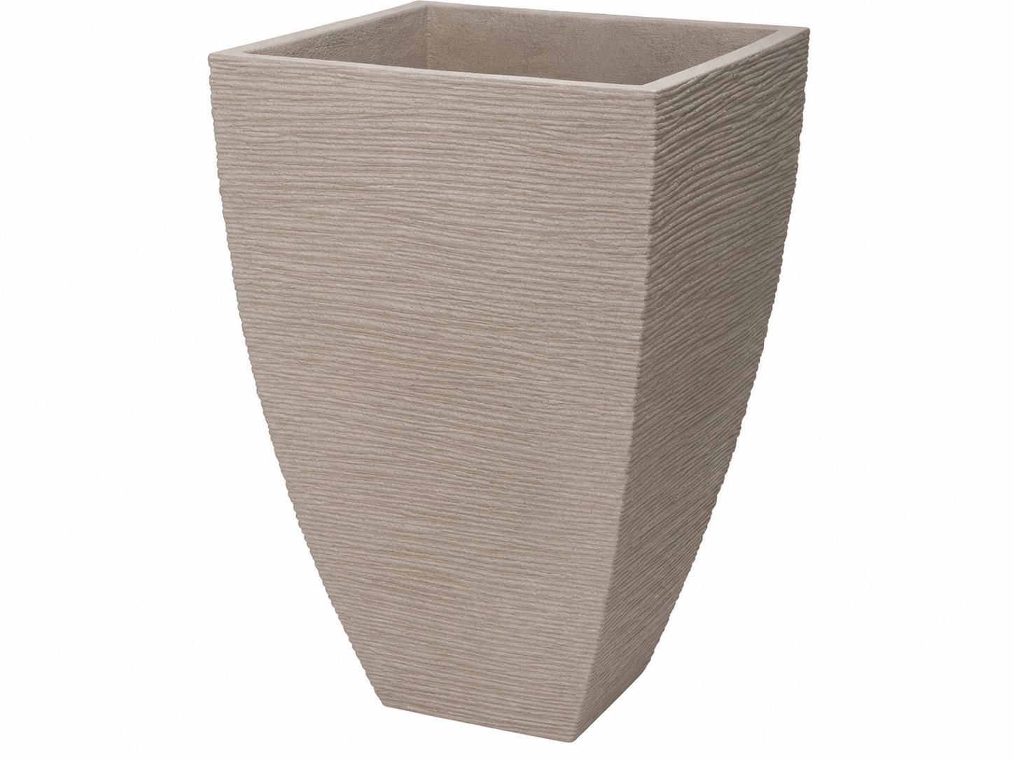 Vaso Sylt Sabbia 40x40xH62 cm – Vaso Alto Quadrato Moderno