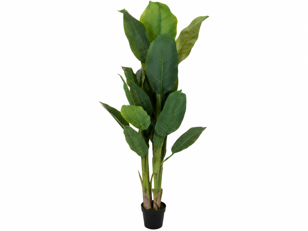 Pianta Artificiale Banano 165 cm – 29 Foglie e 3 Rami