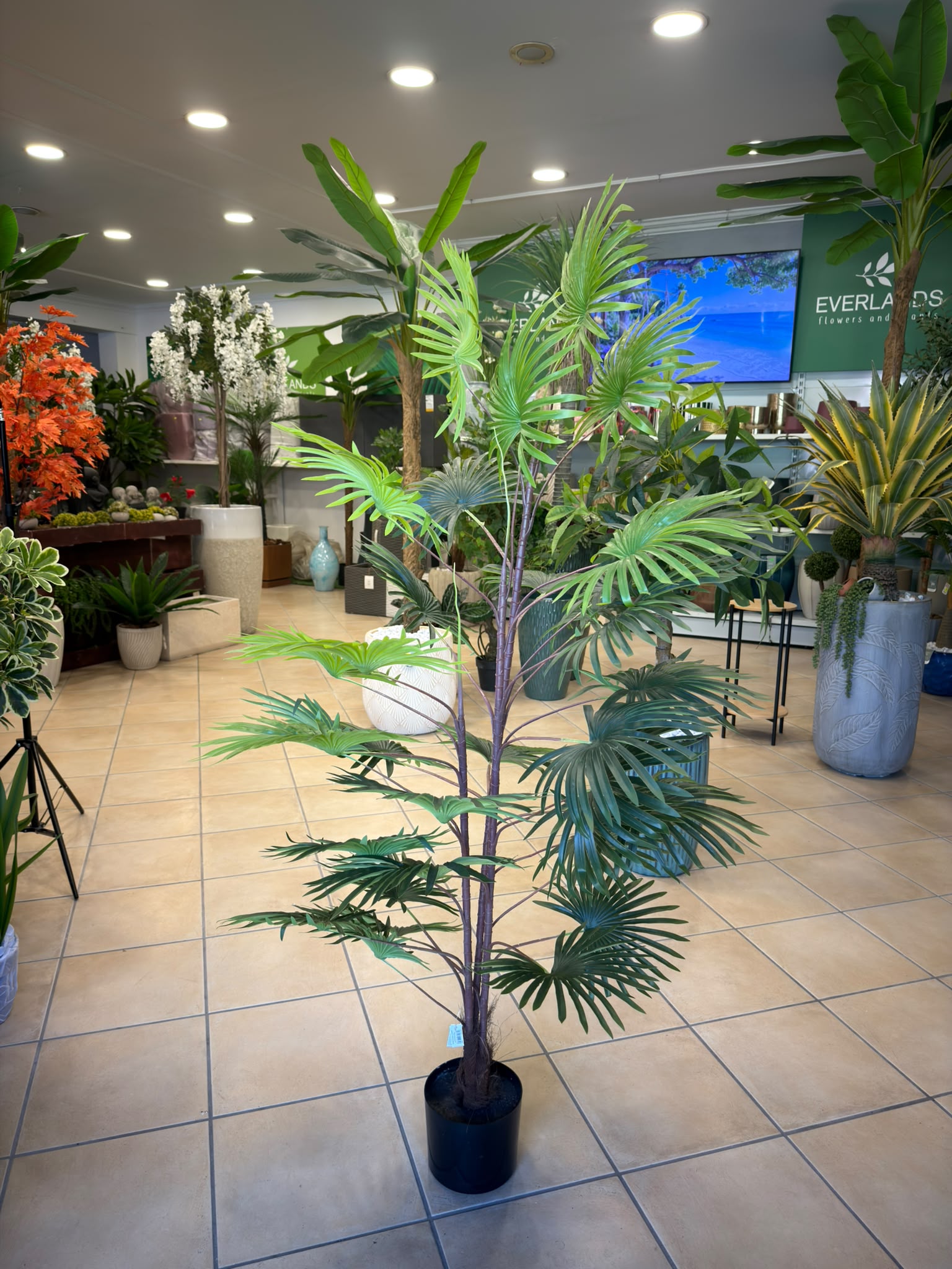 Palma Livistona Artificiale 150 cm – Pianta Tropicale Realistica in PE