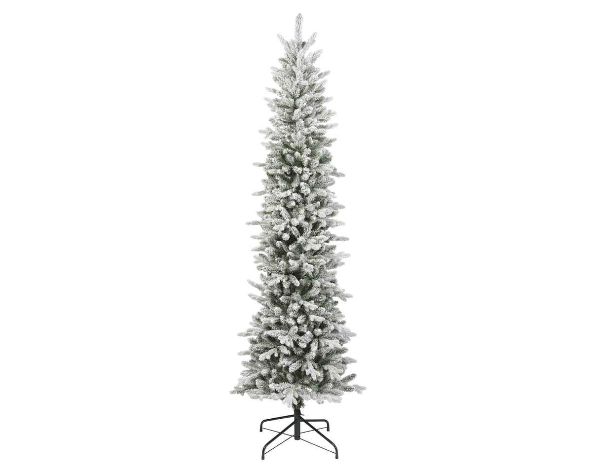 Albero di Natale Slim Fir innevato 210 cm
