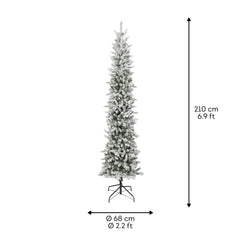 Albero di Natale Slim Fir innevato 210 cm - immagine 7