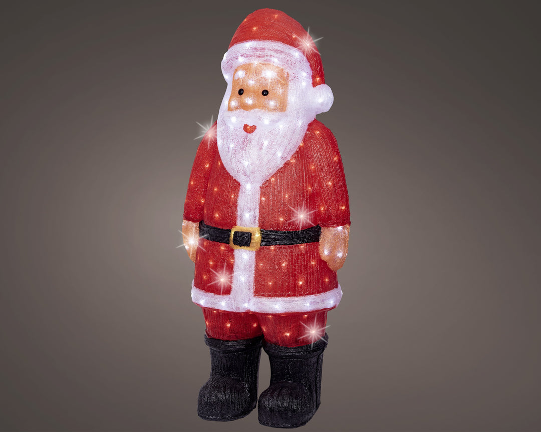 Babbo Natale LED in acrilico 108 cm da esterno