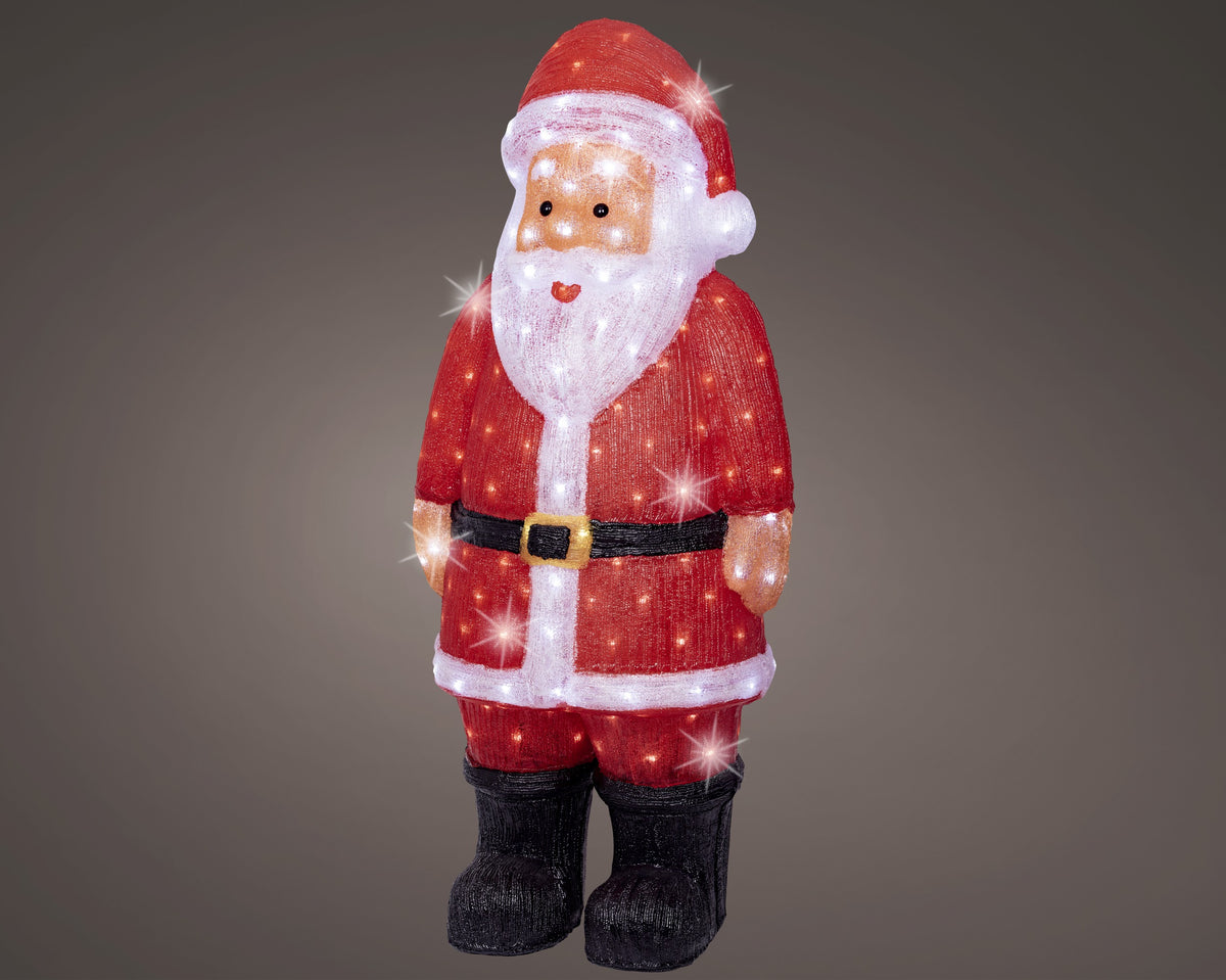 Babbo Natale LED in acrilico 108 cm da esterno