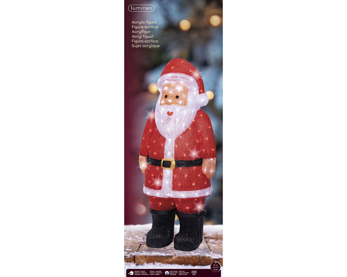 Babbo Natale LED in acrilico 108 cm da esterno - immagine 2