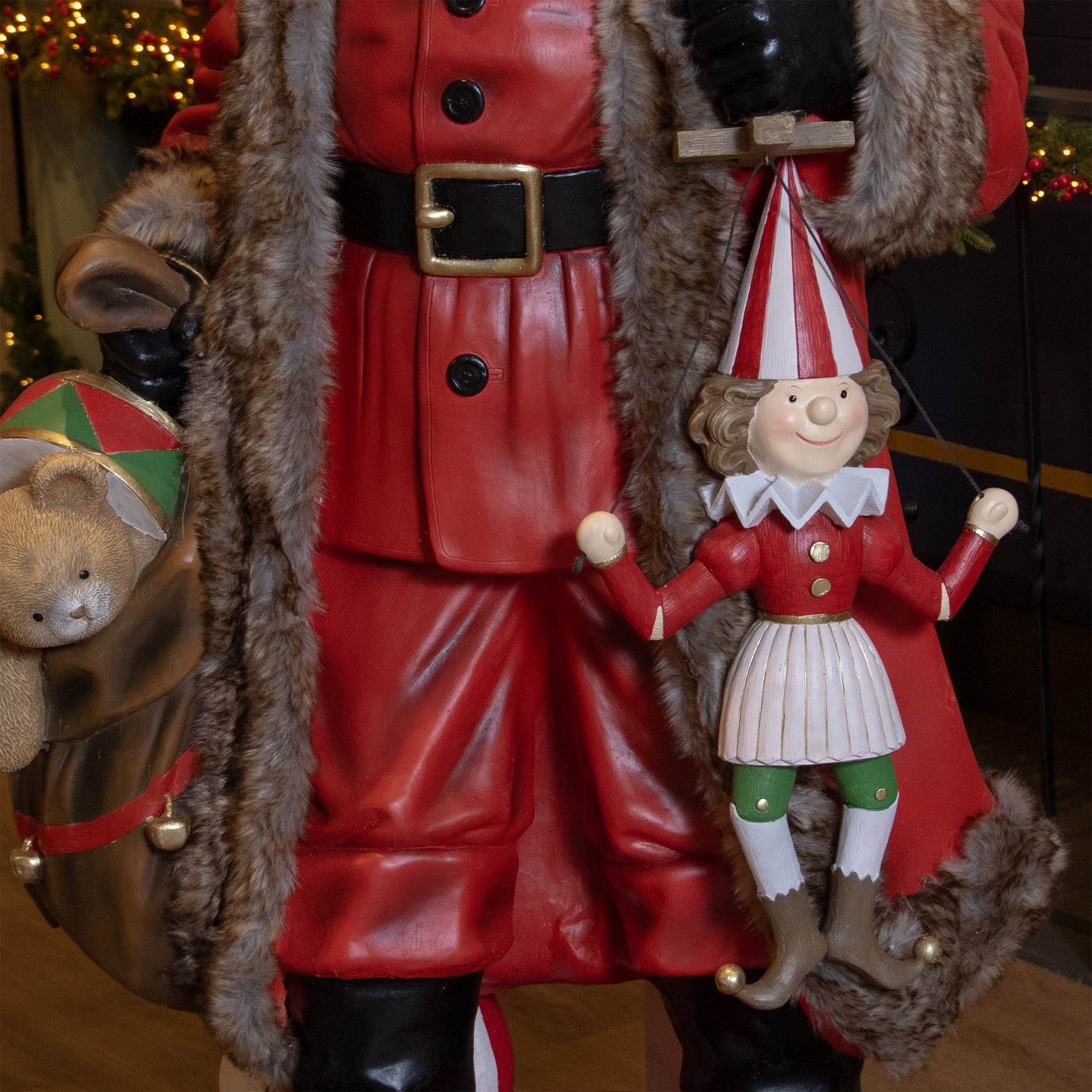 Babbo Natale tradizionale Gigante (H166 cm) Klaus e i regali (cod. 531070)