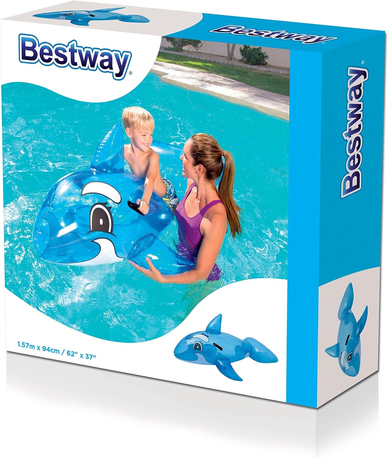 Bestway Balena 41037 - Cavalcabile Gonfiabile 157x94 cm