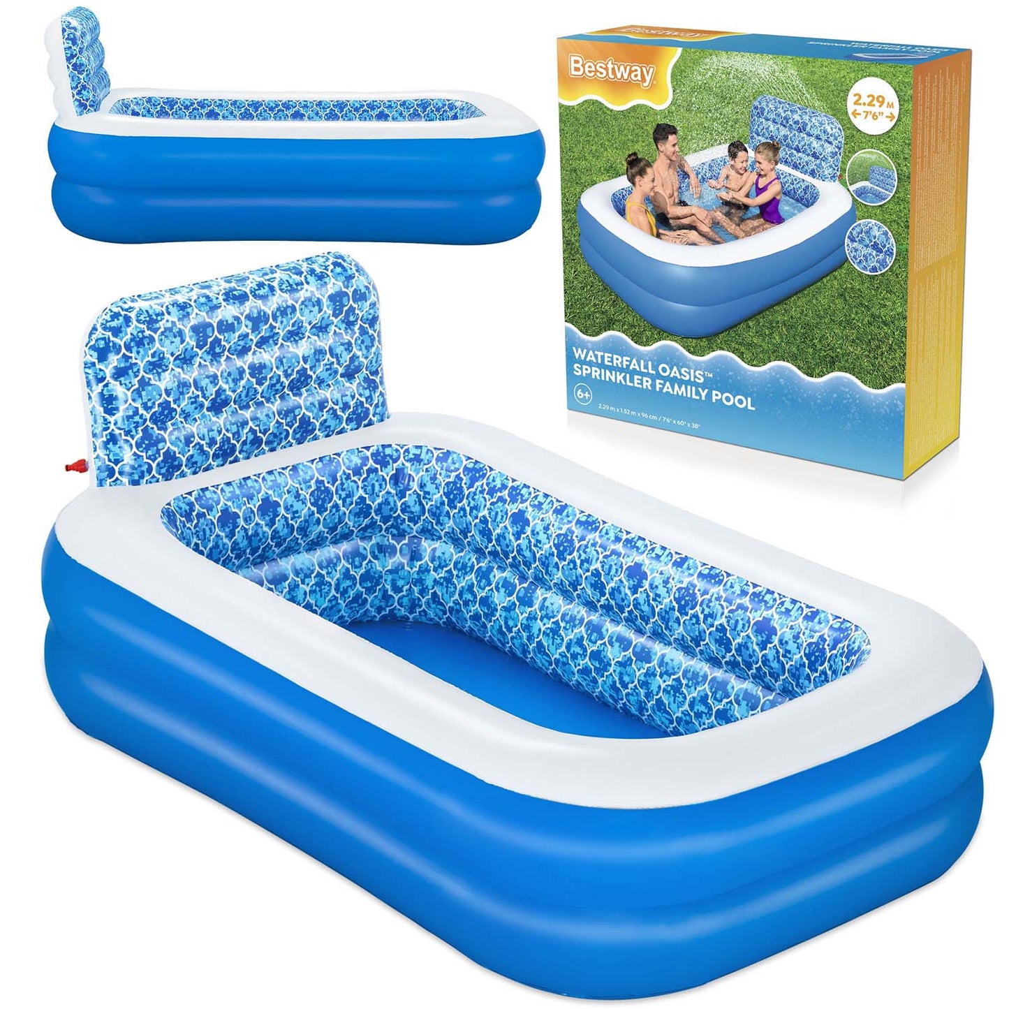 Piscina gonfiabile per famiglie 229 x 152 x 96 cm Bestway 54451