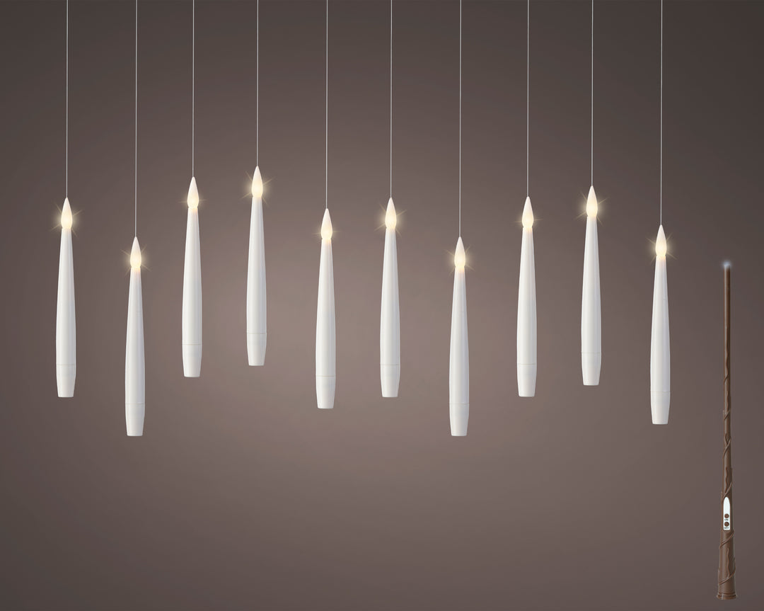 Candele LED magiche bianche 15 cm