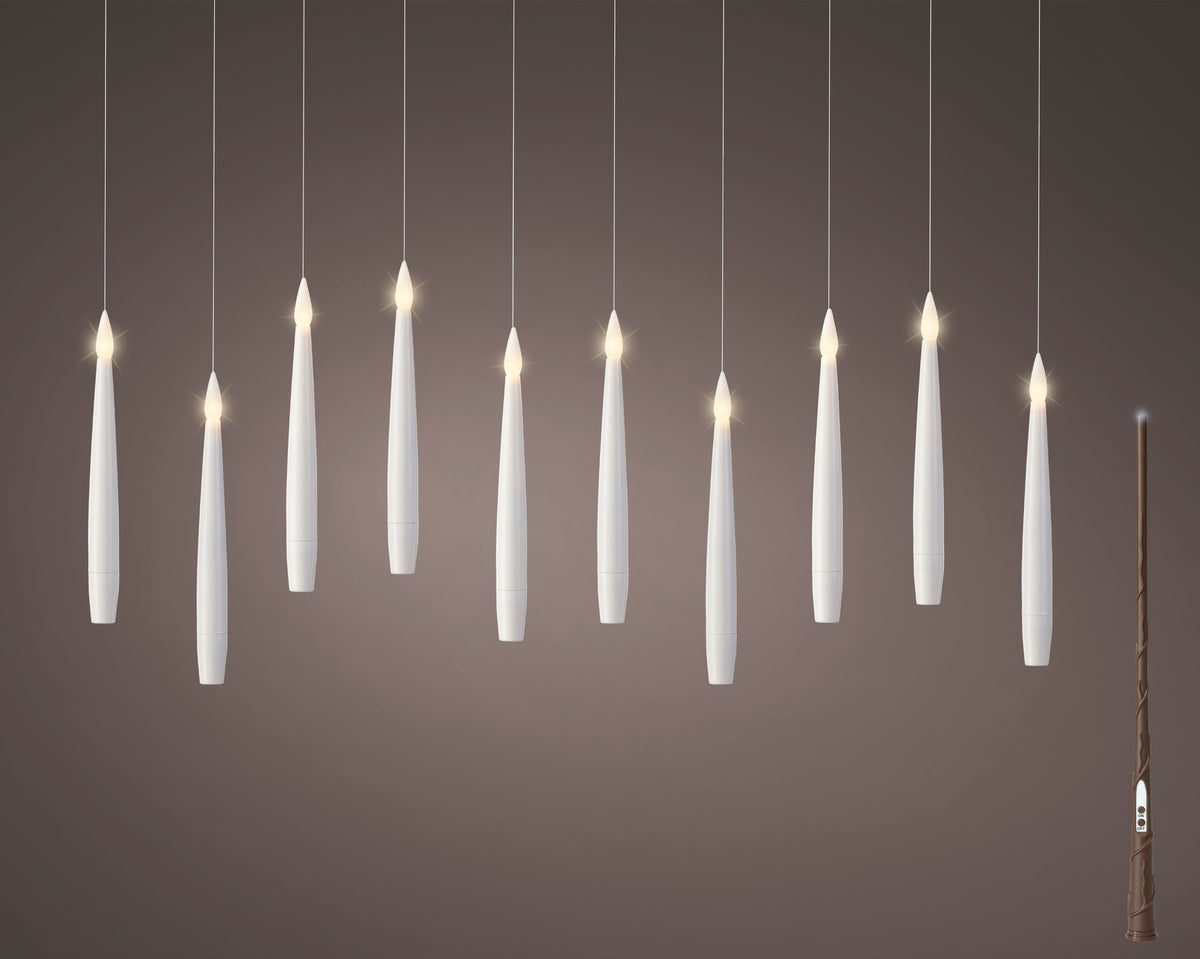 Candele LED magiche bianche 15 cm