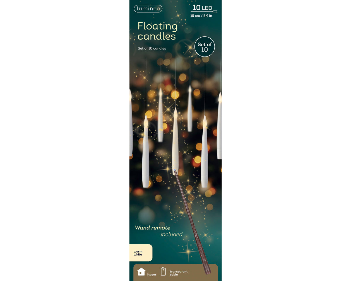 Candele LED magiche bianche 15 cm - immagine 2