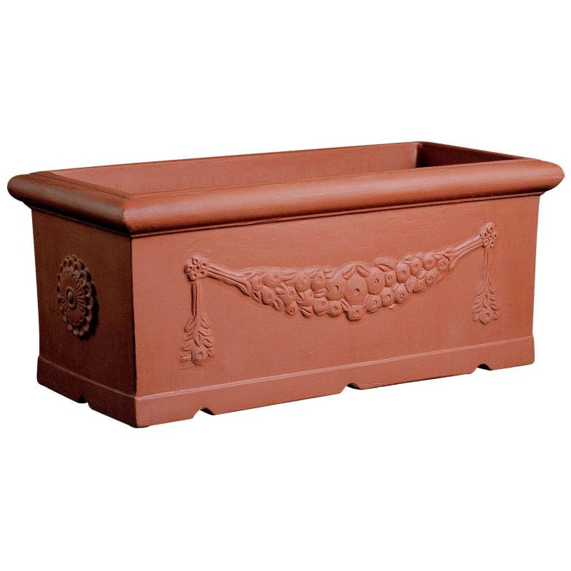 Vaso Cassetta Festonata in Resina 80 cm – Made in Italy Elbi