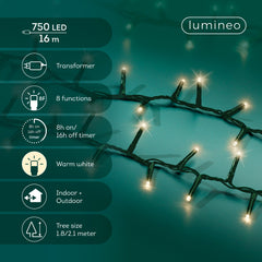 Catena LED Compact 16 m bianco caldo da esterno - immagine 3