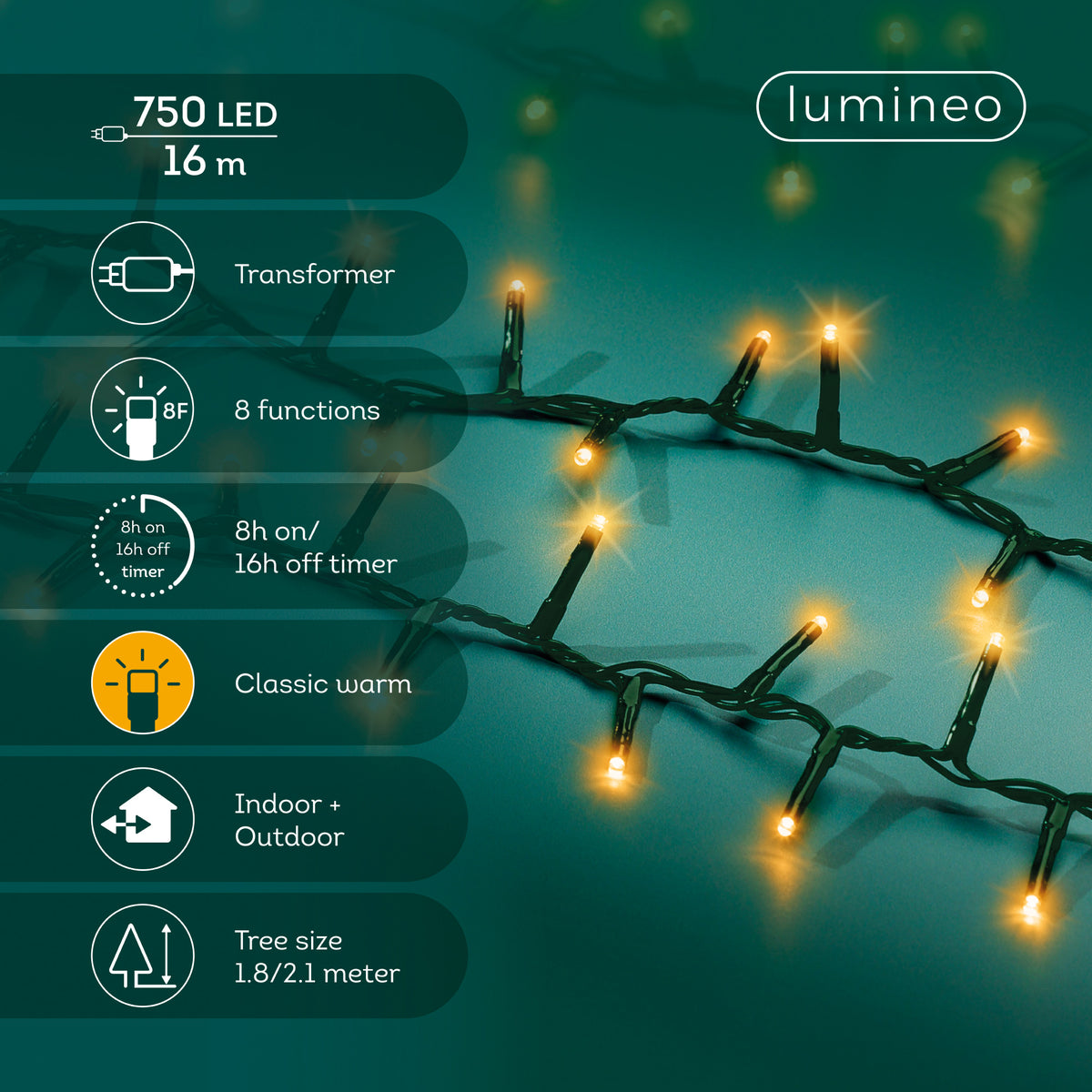 Catena LED Compact 16 m classic warm da esterno - immagine 3