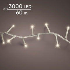 Catena LED Compact 60 m bianco caldo cavo trasparente