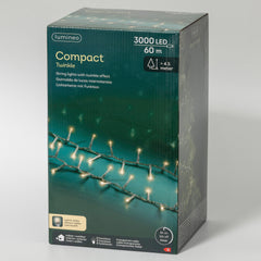 Catena LED Compact 60 m bianco caldo cavo trasparente - immagine 2