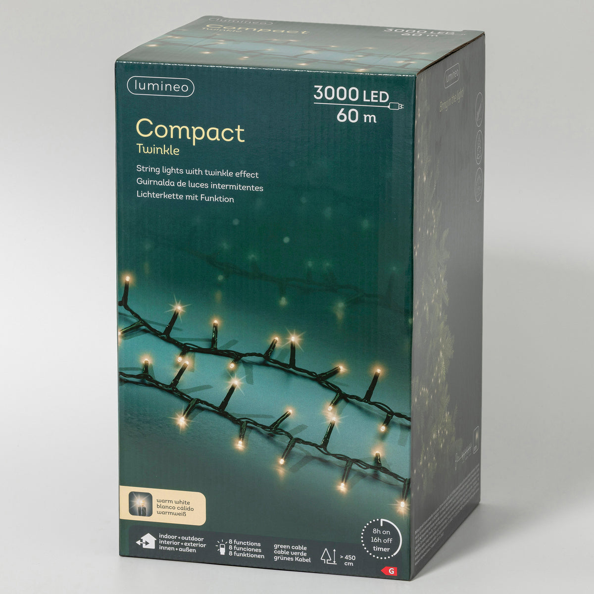 Catena LED Compact 60 m bianco caldo da esterno - immagine 2
