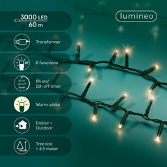 Catena LED Compact 60 m bianco caldo da esterno - immagine 3
