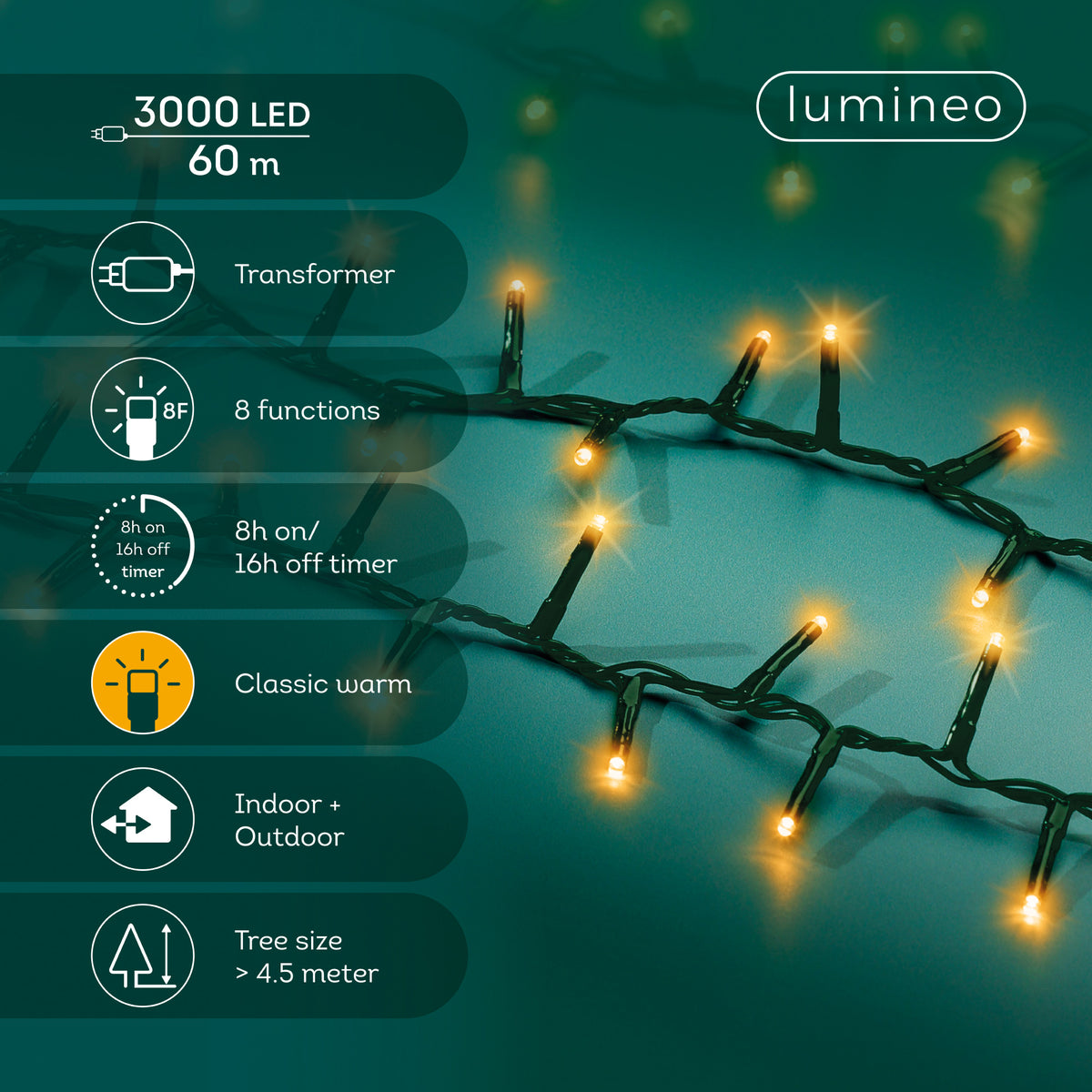 Catena LED Compact 60 m classic warm da esterno - immagine 3