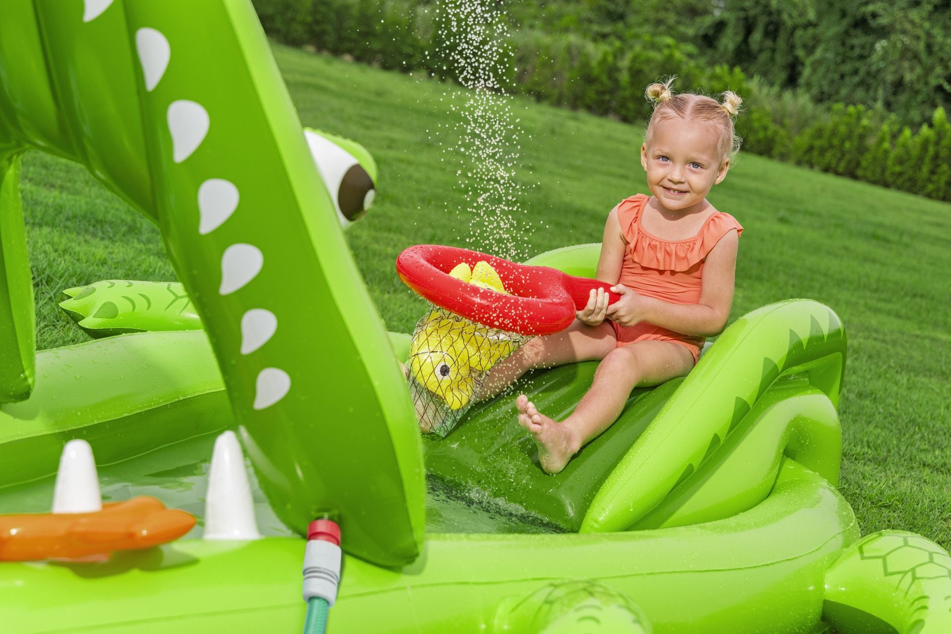 Bestway Play Center Later Gator a Forma di Coccodrillo 234x163x87 cm