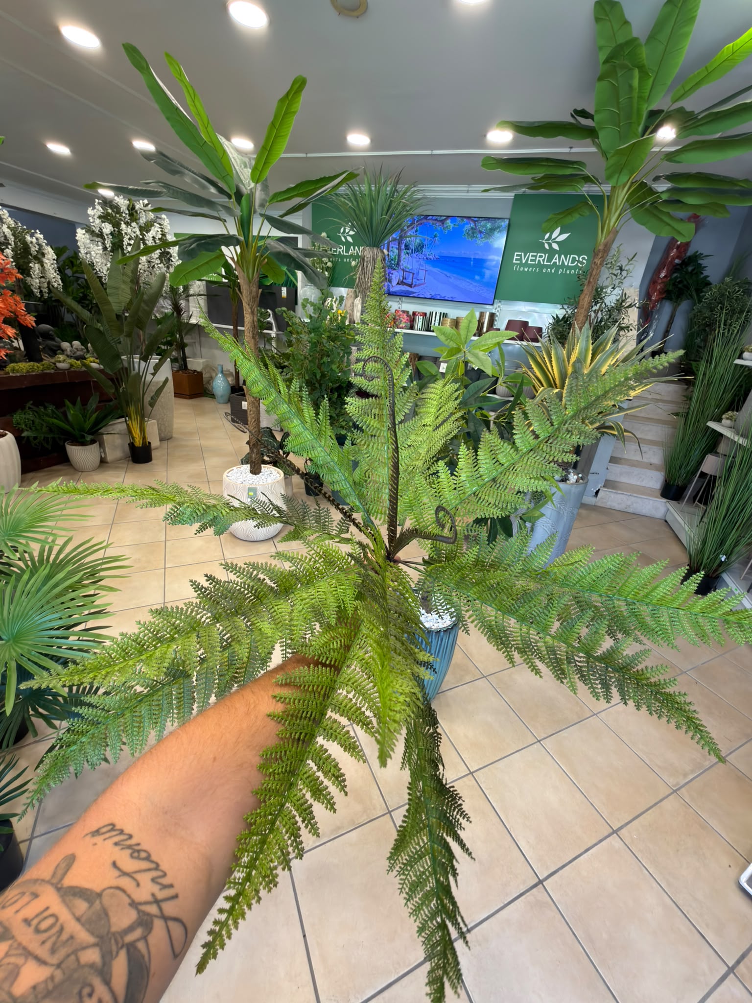 Felce Arborea Artificiale Verde Ø70 cm
