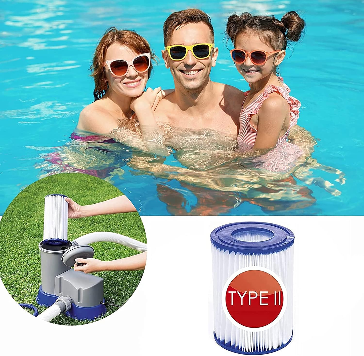 Cartuccia Filtrante Tipo II per Pompa Piscina 2.006/3.028 L/h – Set da 2 Pezzi Bestway