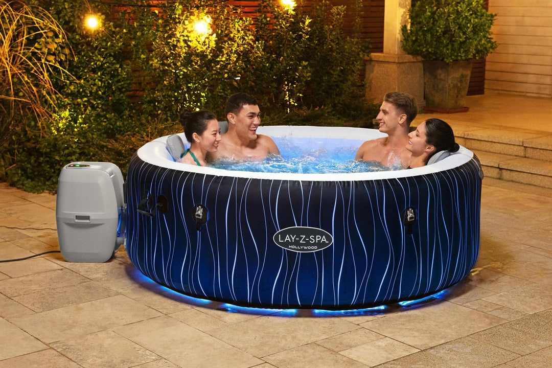 Idromassaggio Gonfiabile Lay-Z-Spa Hollywood AirJet 4-6 Persone – 140 Getti, LED e Riscaldamento 40°C
