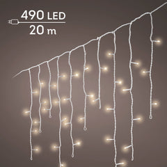 Luci a ghiacciolo LED 20 m bianco caldo da esterno