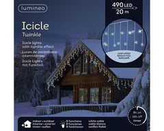 Luci a ghiacciolo LED 20 m bianco freddo da esterno - immagine 2