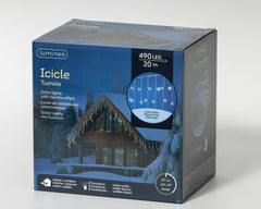 Luci a ghiacciolo LED 20 m bianco freddo da esterno - immagine 4