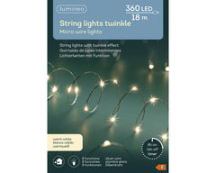 Micro luci LED 18 m bianco caldo da esterno - immagine 2