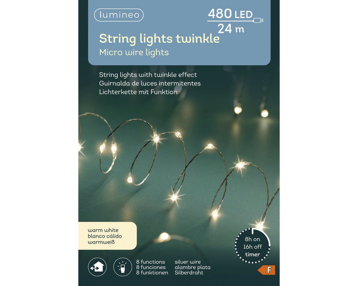 Micro luci LED 23,95 m bianco caldo da esterno - immagine 2