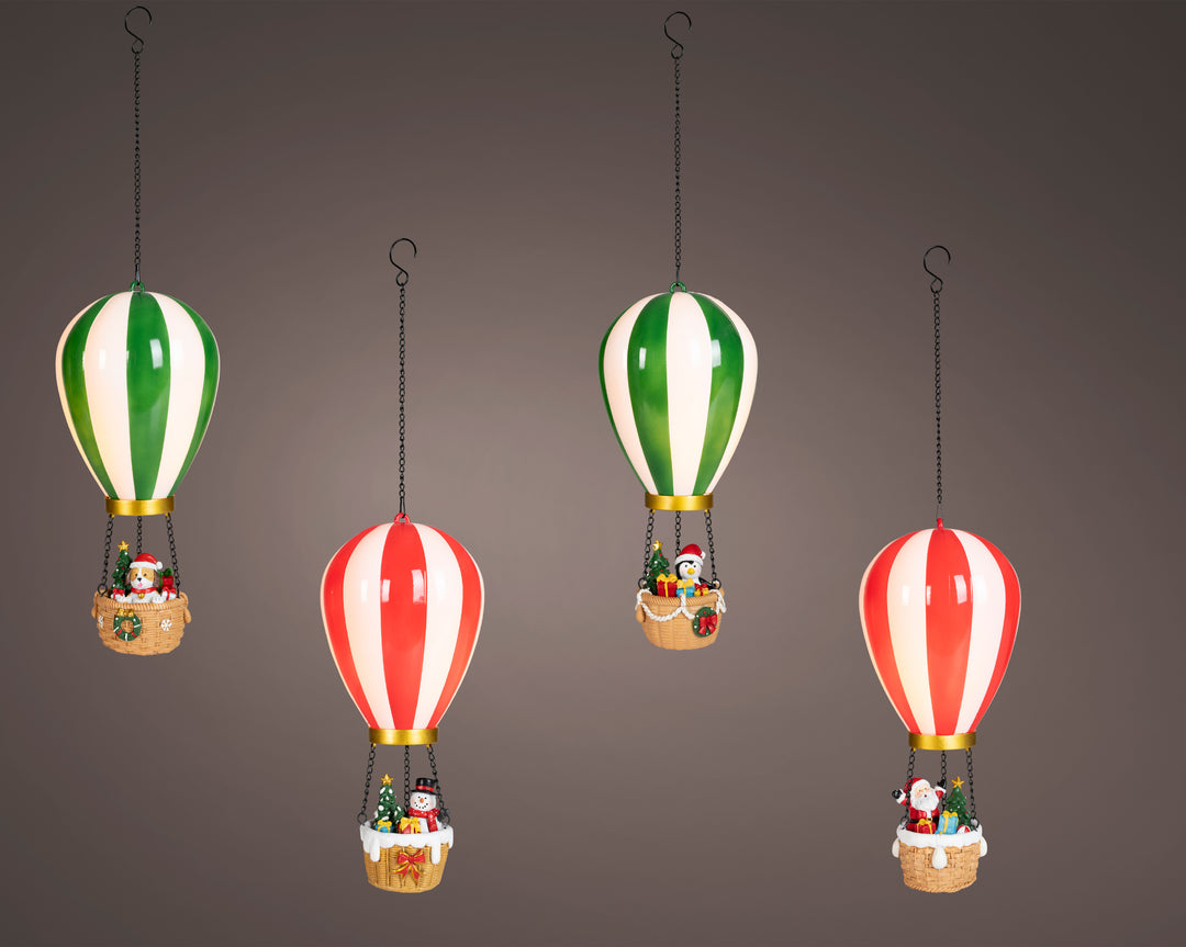 Palloncino LED effetto fiamma 32,5 cm 4 assortiti